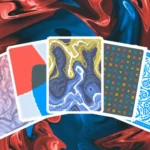 Five decks displayed side by side, illustrating different playstyles and strategies from the best Balatro decks.